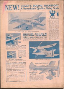 Model Airplane News 10/1933-Jay-futuristic plane pulp style cover Kotula-FN-