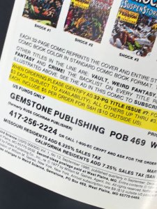 Weird Science #13 (1995) Gemstone Publishing Version