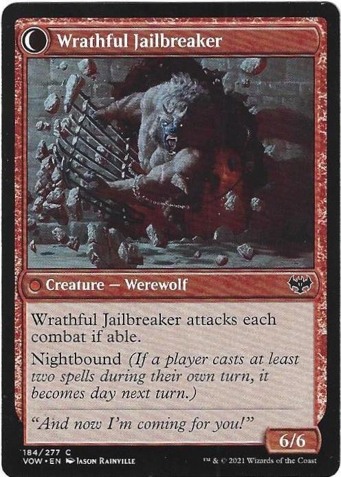 Magic the Gathering: Innistrad - Crimson Vow - Weary Prisoner/Wrathful Jailbrea