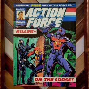ACTION FORCE #2 (Marvel UK 1987) GI JOE Cut & Run High Grade SNAKE EYES
