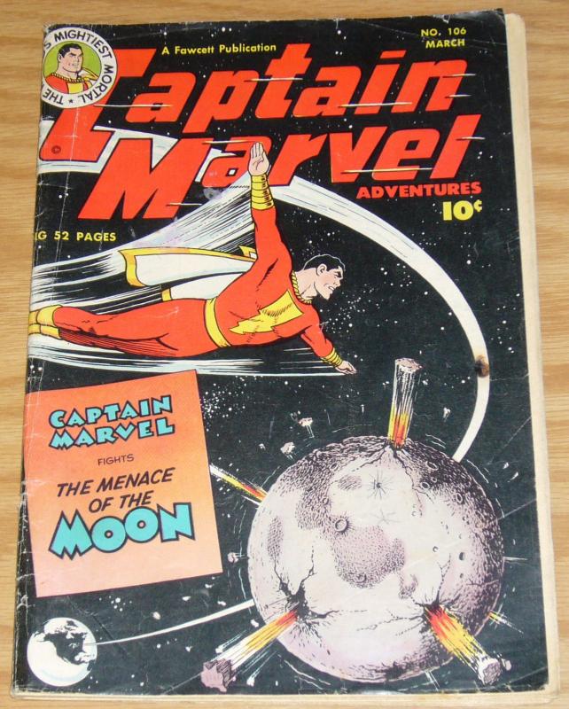 Captain Marvel Adventures #106 GD march 1950 menace of the moon - golden age