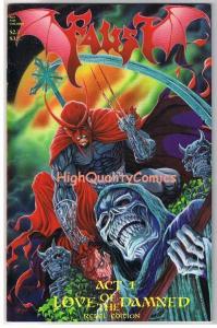 FAUST #1, Vol 2, Tim Vigil, Movie, Horror,  VF/NM , 1991, more TV in store