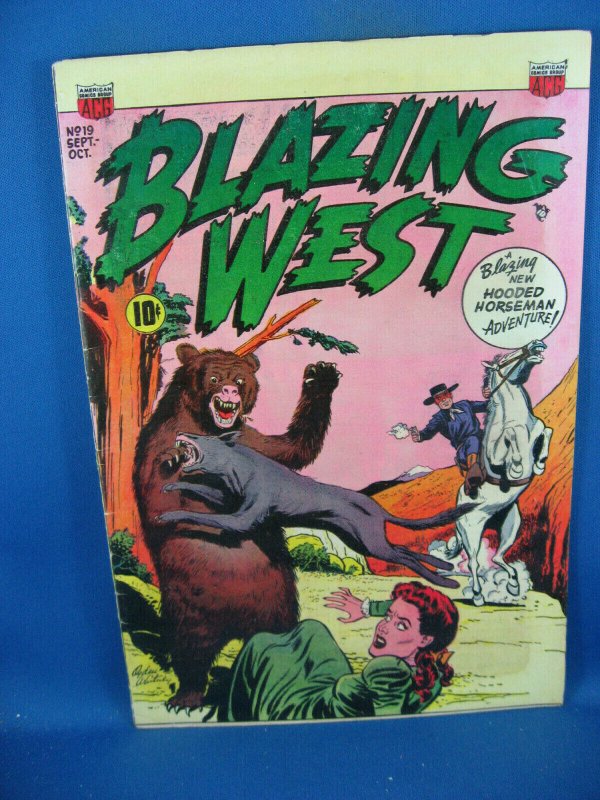 BLAZING WEST 19 F+ HOODED HORSEMAN ACG 1951