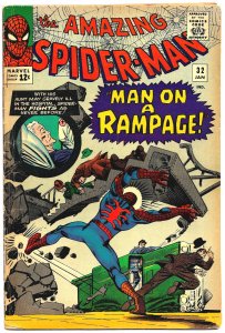 SPIDER-MAN #32 (Jan1966) 5.0 VG/FN  • Stan Lee & Steve Ditko - Dr. Octopus!