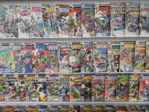 Huge Lot 150 Low Grade Comics W/ Captain America, Defenders, Iron Man See desc