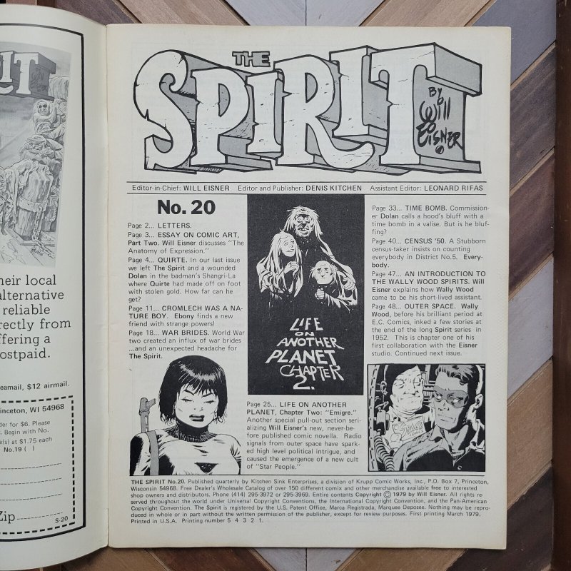 THE SPIRIT #20 (Magazine 1979) Classic WILL EISNER Art & Stories