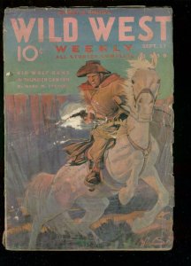 WILD WEST WEEKLY PULP-SEPT 17 1938-KID WOLF-T ROCKFORD  G