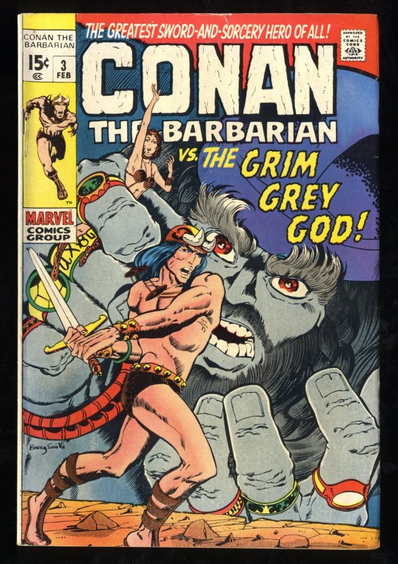 Conan The Barbarian #3 FN- 5.5 Barry Windsor-Smith Art!