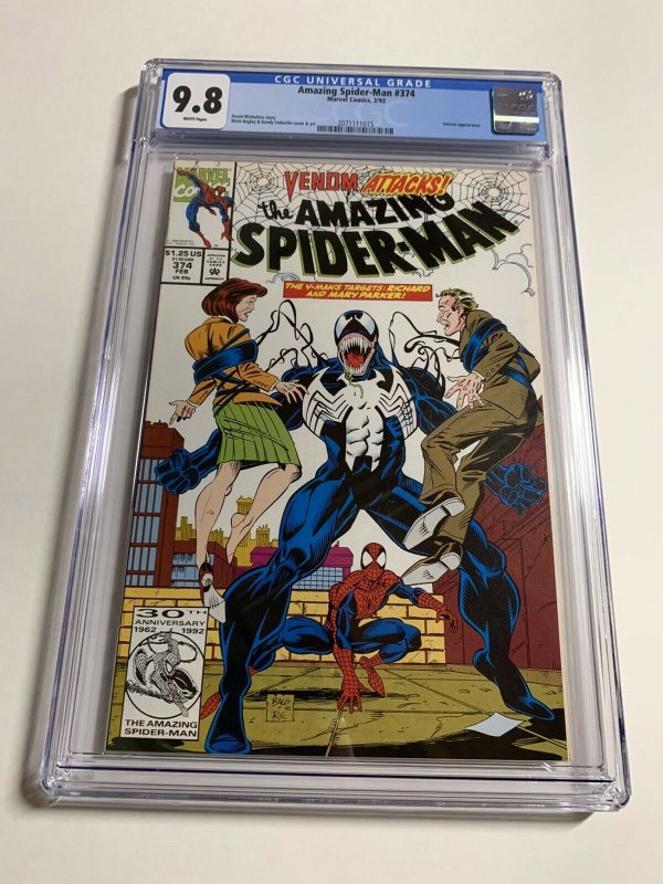 Amazing Spider-man 374 Cgc 9.8 White Pages Marvel 015