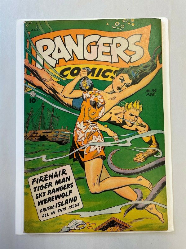 Rangers Comics #39 VF+ 8.5 GOLDEN AGE A.N.C. 1948 Joe Doolin Cover FICTION HOUSE