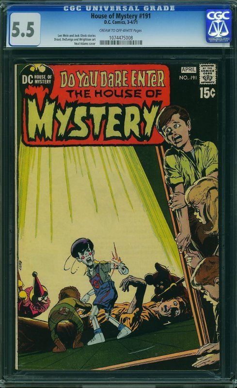 House of Mystery #191 (1971) CGC 5.5 FN-
