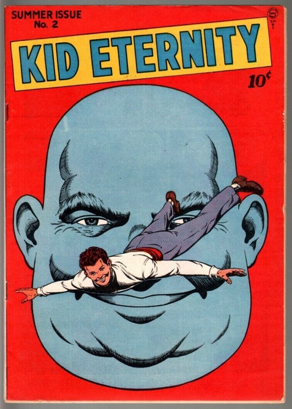 KID ETERNITY #2-1946-CLASSIC COVER-ABE LINCOLN-GOLDEN AGE COMIC-VF VF