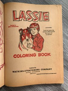 1962 LASSIE A Fun Book to Read and Color G/VG 3.0 Watkins-Strathmore 1841