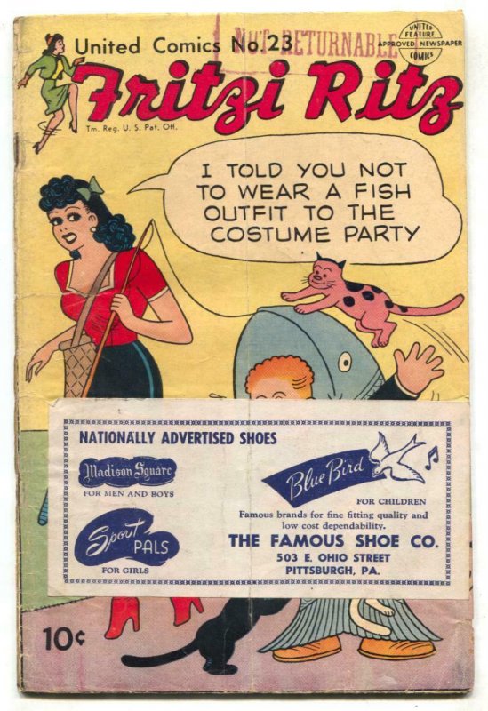 United Comics #23 1952-EARLY PEANUTS-Fritzi Ritz- G