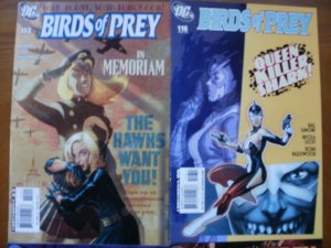 4 DC Comic BIRDS OF PREY #112 Blake #116 Shark #120 Mad Science #122 Fear Itself