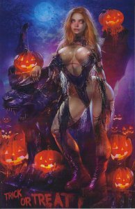 Totally Rad Halloween Story Borgobello Trick or Treat Topless Virgin Cover !! NM