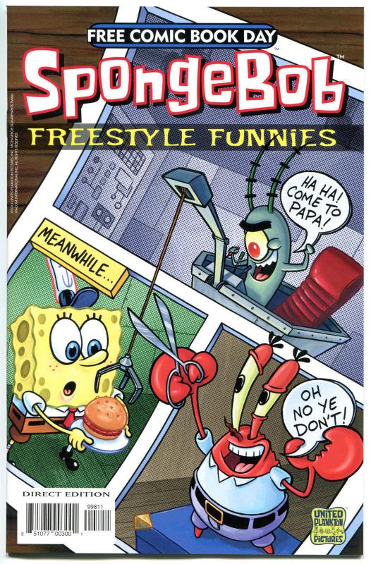 SPONGEBOB FREESTYLE Funnies, NM, Squarepants FCBD, 2013, more SB items in store