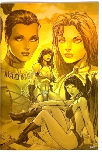 RED SONJA/VAMPIRELLA/NOTTI KICKSTARTER MARAT MYCHAELS RAW/FOIL/GOLD FOIL SET NM.