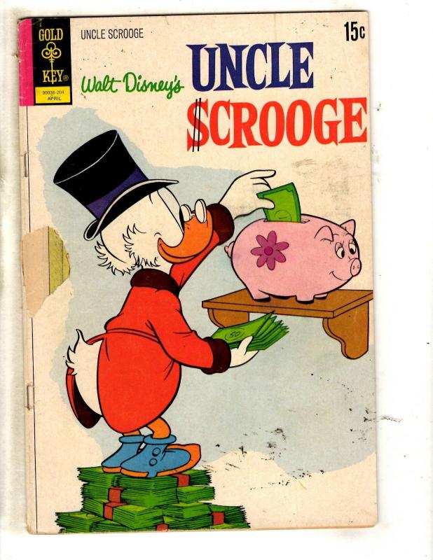 10 Uncle Scrooge Gold Key Comic Books # 69 112 55 71 75 98 84 63 64 Money JL30