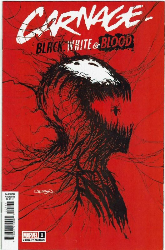 Carnage: Black, White & Blood #1 1st Lucius Marius Gleason Webhead Variant NM