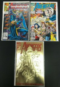 AVENGERS #353, 357, 366 3PC LOT (VF) EMBOSSED FOIL COVER!! 1992-93