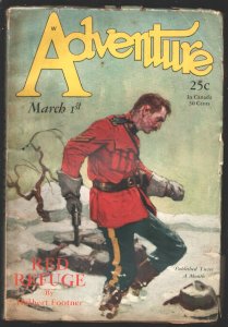 Adventure 3/1/1928-RMCP cover art by J.W. Schlaikjer-Stories by J. Alan Dunn-Hul