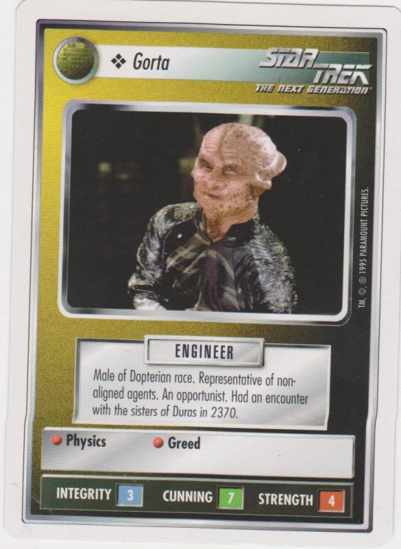 1995 Star Trek Trading Game Card Garta