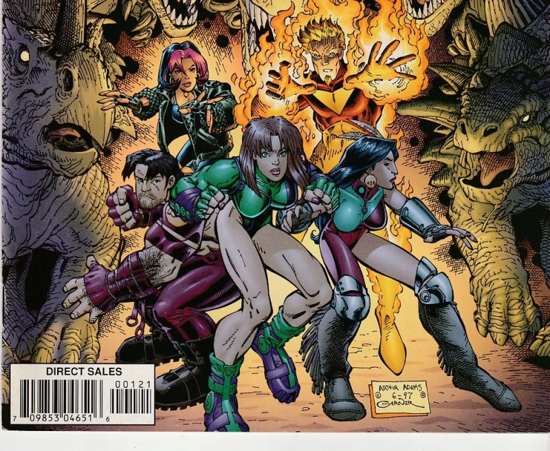 Gen 13 3D Special # 1 (Variant Cover) Dinosaurs ! Arthur Adams rare art !