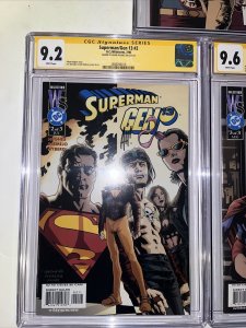 Superman Gen 13 (2000) # 1 2 3 1-3 (CGC 9.2-9.6 SS) Signed Adam Hughes