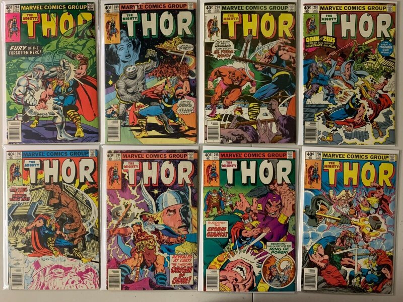 Mighty Thor bronze-age comics lot #271-314 newsstand 40 diff avg 5.0 (1978-81)