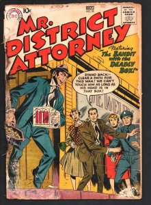 MR. DISTRICT ATTORNEY #59 1957-DC-Bomb threat cover-Mystery Museum-P/FR