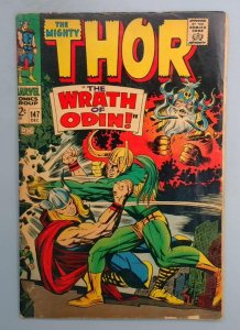 Thor #147 VG Circus of Crime Appearance Marvel 1967 FE1
