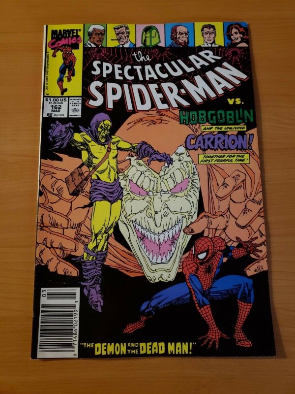 Spectacular Spider-Man #162 Newsstand Edition ~ NEAR MINT NM ~ 1990 Marvel