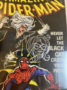 Amazing Spider-Man (1979) #194 (CGC 9.4 SS) Signed Sketch (Black Cat) Al Milgrom