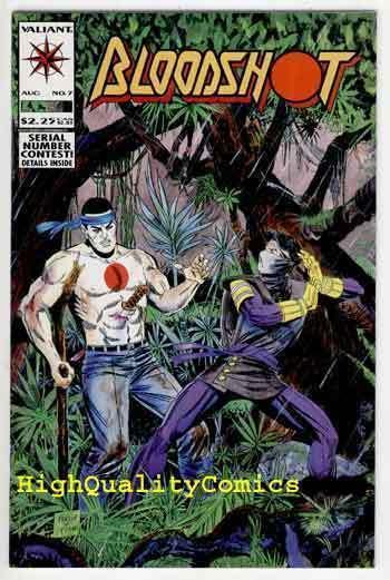 BLOODSHOT #7, VF+, Valiant, 1993, 1st Ninjak, Death,John Dixon,Kevin Van Hook