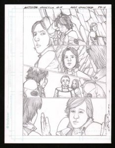 Battlestar Galactica #3 pg 6 Original Pencil art  ALEX SANCHEZ Nice page 