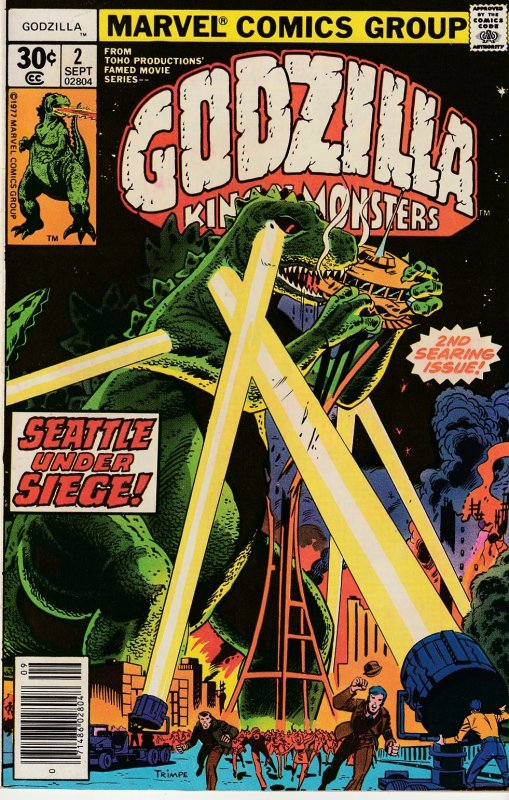 Godzilla(Marvel) # 2   Godzilla destroys Seattle !