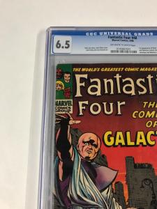 Fantastic Four 48 Cgc 6.5 Ow/w Pages 1st Silver Surfer Galactus Marvel Silver 