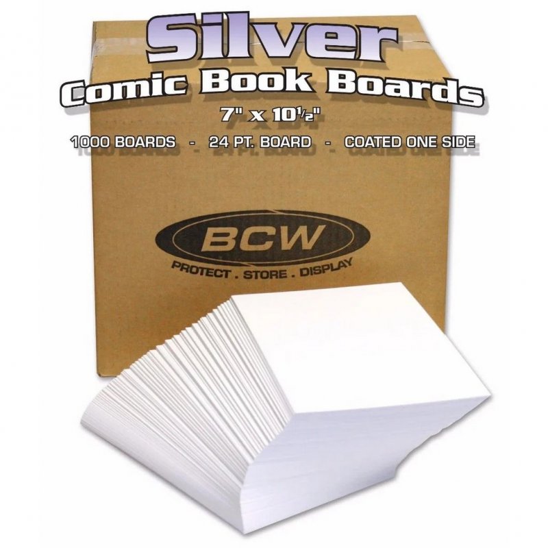 Bulk Silver Comic Backing Boards 1000 Loose Boards per Case