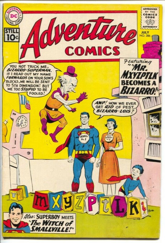 Adventure #286 1961-DC-Superboy-Mr. Mxyzptlk Becomes A Bizarro-VG-