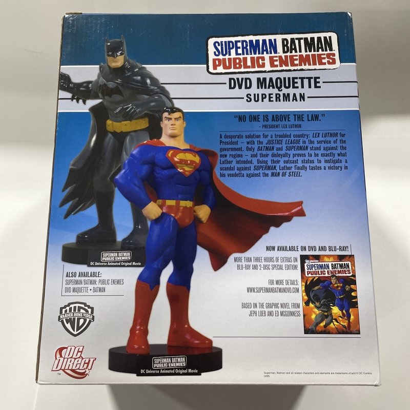 DC DIRECT BATMAN SUPERMAN PUBLIC ENEMIES MAQUETTE MIB!! Statue 0883/4000