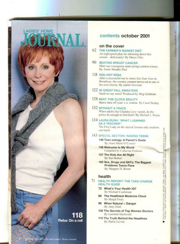 Journal-Reba McEntire-Laura Bush-Oct-2001