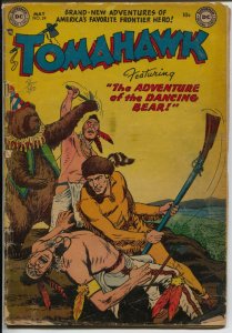 Tomahawk #24 1954-DC-Red Coats-Indian fight cover-G 