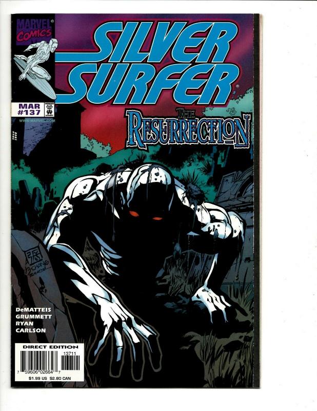 Lot Of 7 Silver Surfer Marvel Comics # 1 2 3 46 '89 '91 137 Science-Fiction JF2