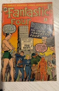 Fantastic Four #9 (Marvel Dec. 1962) 3rd Sub-Mariner in Silver  See descrip