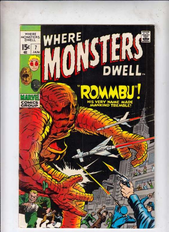 Where Monsters Dwell #7 (Jan-71) VF/NM+ High-Grade Sporr