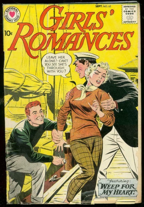 GIRLS ROMANCES #62 1959-DC COMICS-WEEP FOR MY HEART G