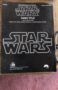 Star Wars main title sheet music, 1977