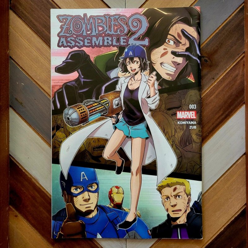 ZOMBIES ASSEMBLE Vol.2 #1-3 (Marvel 2017) Heroes & Horror / SET of 3 (Komiyama)