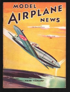 Model Airplane News 5/1940-Vultee Vanguard pulp style cover-Aviation-stories-...